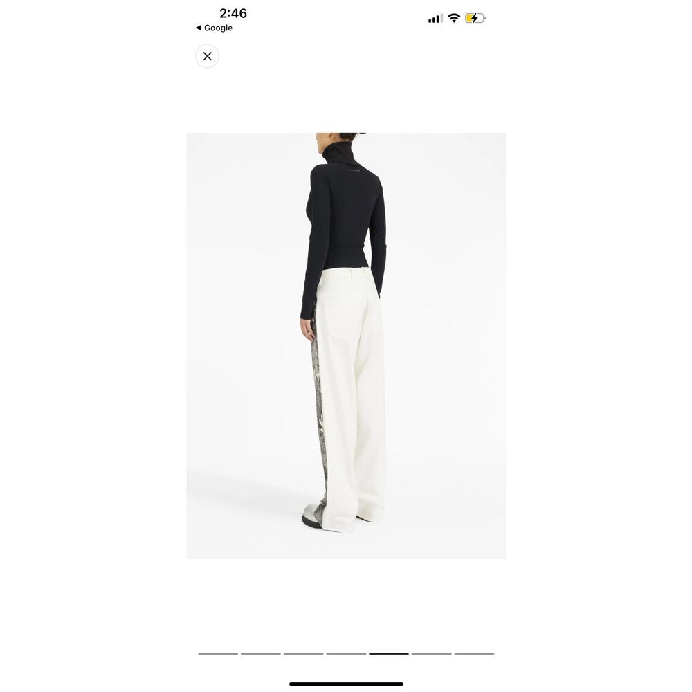 MM6 Maison Margiela Graphic Print Tapered Leg Trousers NWT Size: 26 - Picture 5 of 9